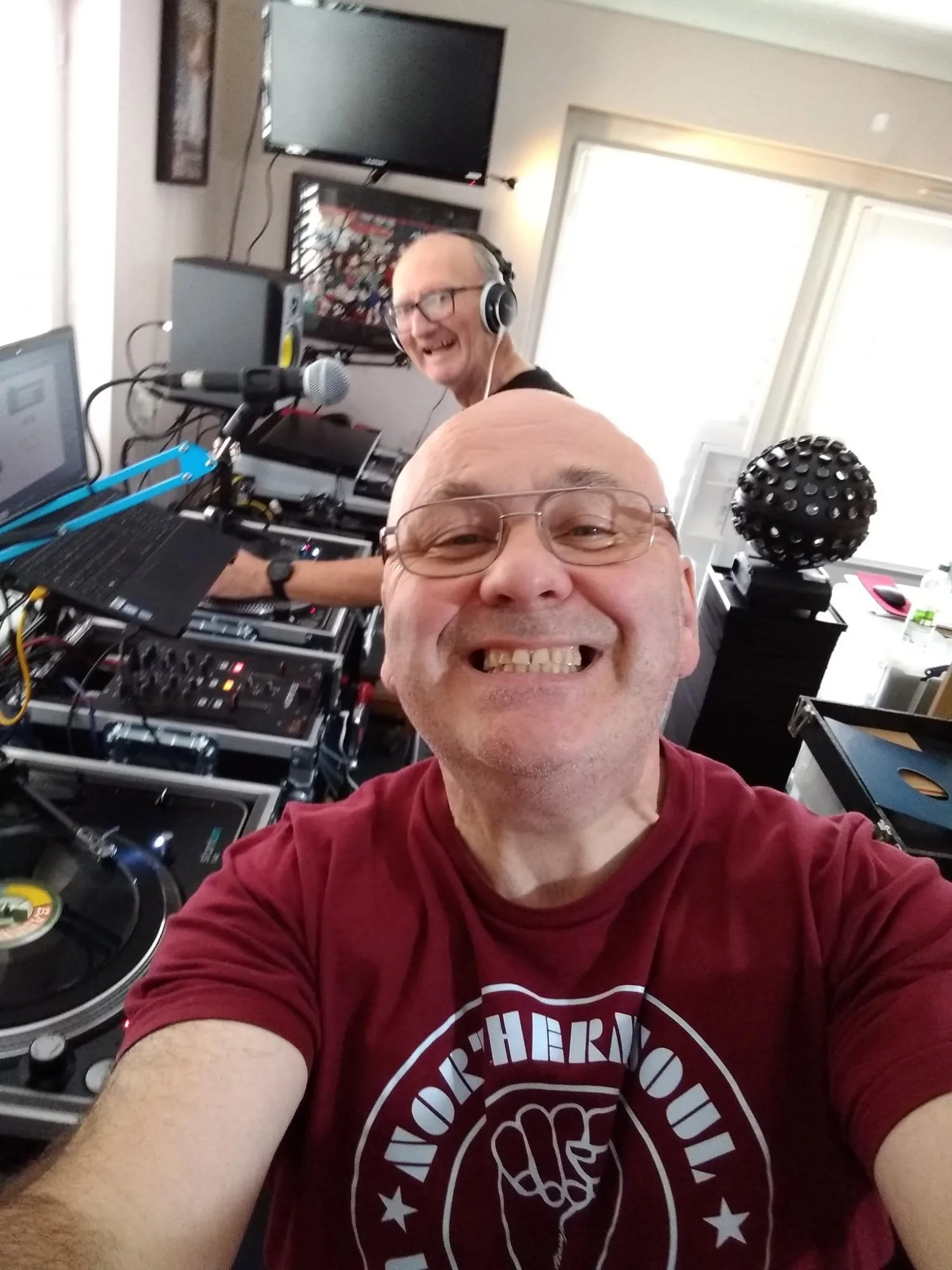 DJ Hammy and his best mate.
